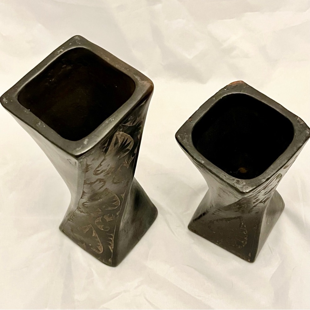 Ceramic Tealight Holders Vase ‘Twist of Fate' Lombok Pottery Center Indonesia - Picture 4 of 8